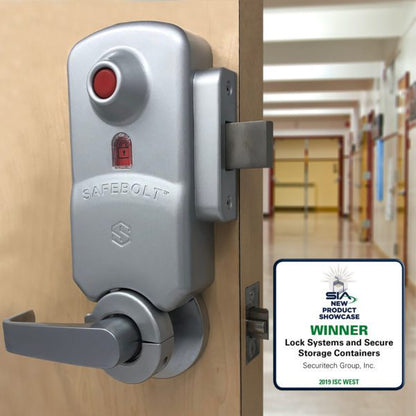 Securitech SB175-LC-RHR SAFEBOLT Instant Lockdown Lock for 1.75 in. Thick Right Hand Reverse Door